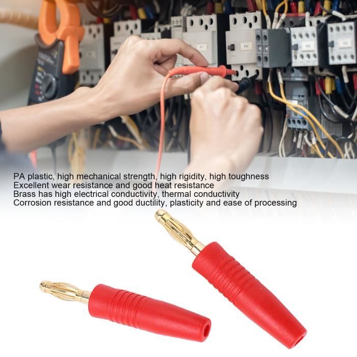 Omabeta Jeu De Cordons De Test Pour Fiche Banane 10 Ensemble Cordons De