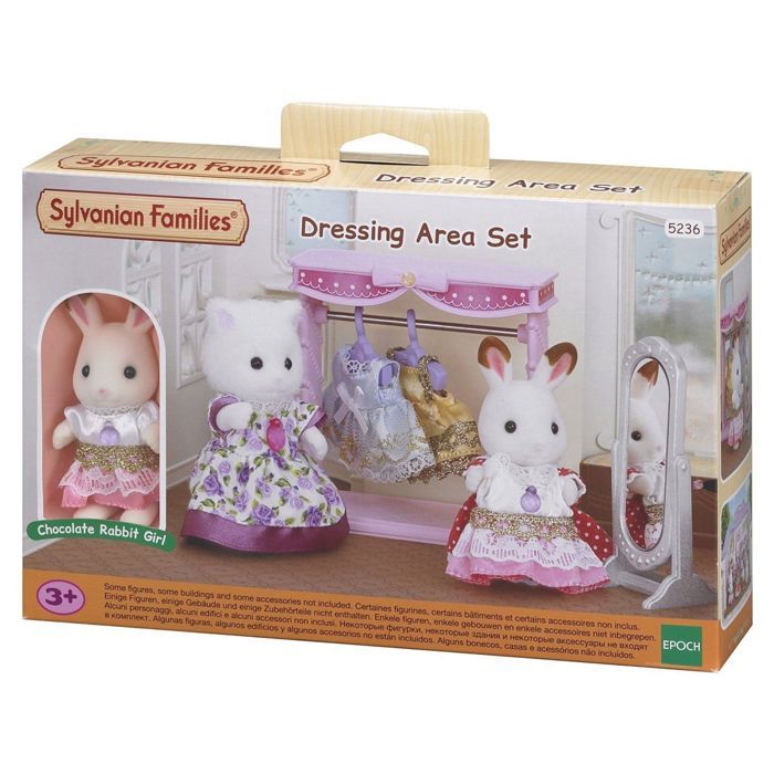 Sylvanian Families - Le Dressing De Mode Et Tenues De Soirée - Coffret Avec Miroir Et Ceintres - Tenues Exclusives