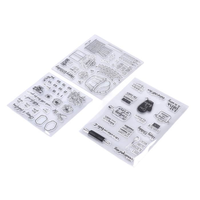 3 Tampons Transparents Chat D'Halloween – Pour Scrapbooking, Cartes, DIY, Avec Messages Humoristiques