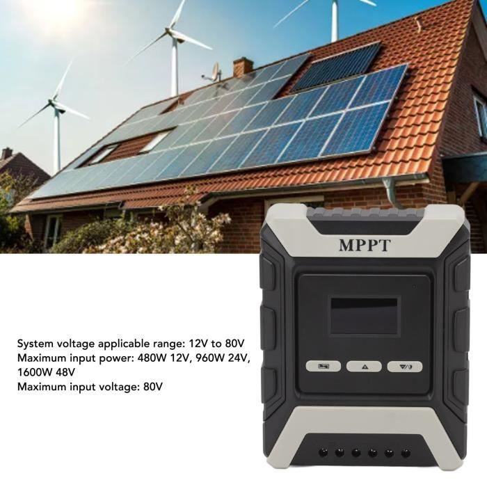 Contrôleur de Charge solaire automatique MPPT 12V 24V, régulateur de Contrôleur de Charge solaire automatique MPPT 12V 24V, régulateur de