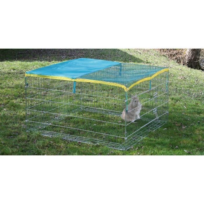 KERBL - Enclos extérieur avec protection pour rongeurs - 115x115x65cm