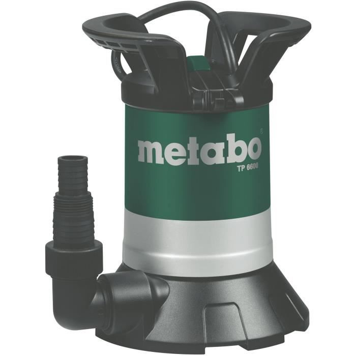Pompe immergée METABO TP 6600 - 250 W pour arrosage et vidange d'eau claire