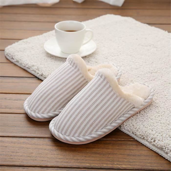 Rayures Chausson meilleur Série Couple Chaussons Femme Rétro Nouvelle