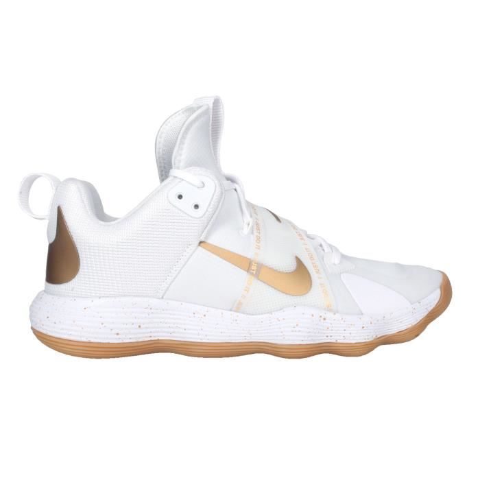 chaussures de volleyball nike react hyperset - blanc/or