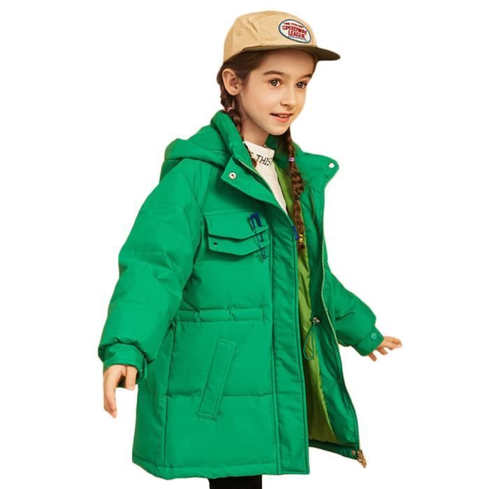 Manteau D'hiver Enfant - Doudoune Longue Chaude à Capuche - Fille Et Garçon