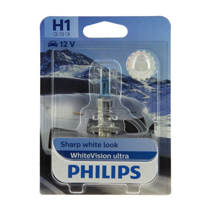 Philips 12258WVUB1 Ampoule halogène WhiteVision H1 55 W 12 V