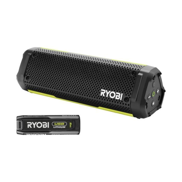 Enceinte Bluetooth RYOBI 4V – IP67, Batterie Lithium 20Ah, USB-C - vue 6