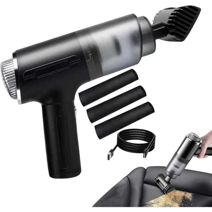 Aspirateur Voiture Sans Fil Haute Puissance 9000Pa - Léger, Multifonction Souffleur, Pour Intérieur Auto, Maison, Literie, Poils D'animaux