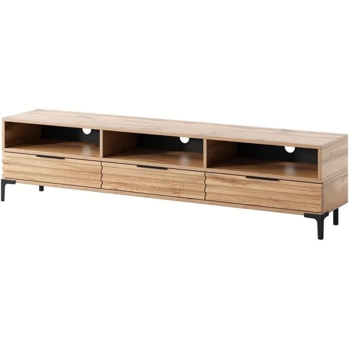 Meuble tv / Banc tv - blanc mat / gris brillant, 175 cm, éclairage LED Meuble tv / Banc tv - blanc mat / gris brillant, 175 cm, éclairage LED