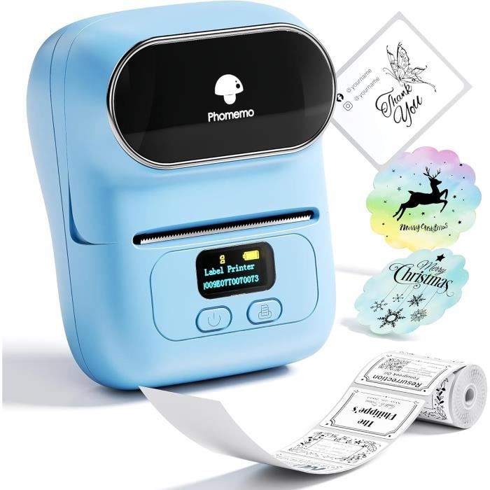 Imprimante Thermique Portable Bluetooth - Mini étiqueteuse, Avec Rouleaux De Papier, Pour Notes Et Photos