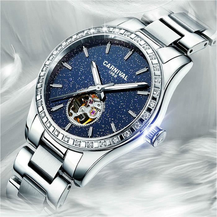 Montre Mécanique Femme Credos - Cadran Doré, Bracelet Noir - Occasion à Remontage Manuel