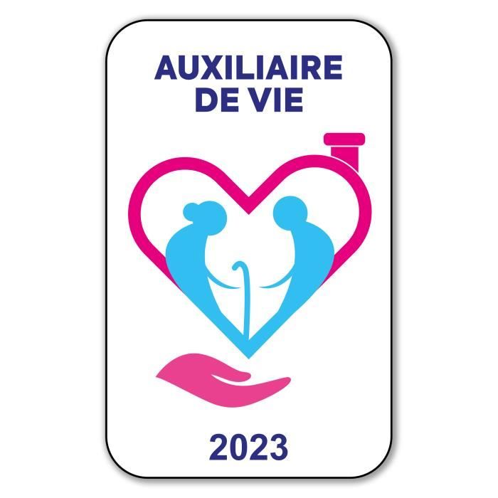 Autocollant Sticker - Vignette Caducée 2023 pour Pare Brise en Vitrophanie - V11 Auxiliaire de Vie Auxiliaire De Vie