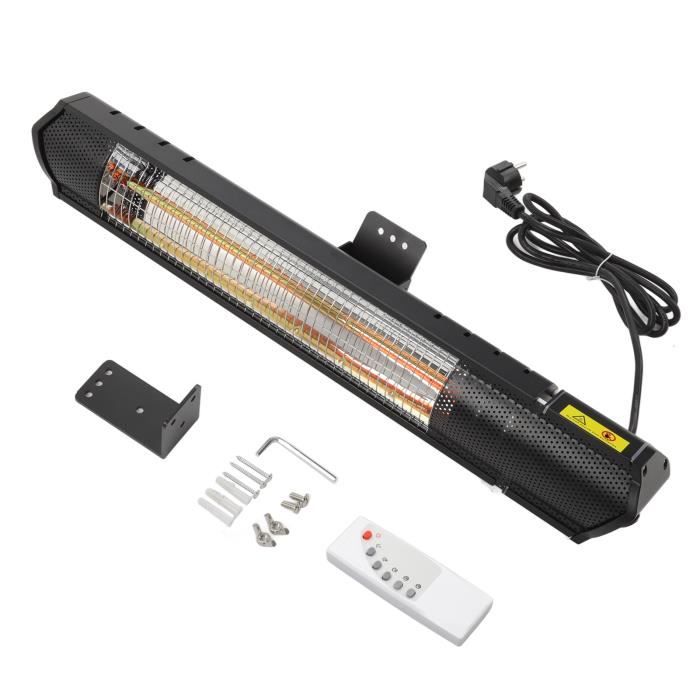 Chauffage de Terrasse IPX4, 2000W, 3 réglages puissance, fixation