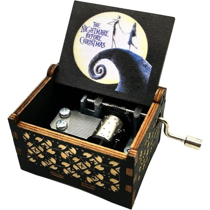 Boîte à Musique L'Étrange Noël De Monsieur Jack - This Is Halloween, Bois Gravé - Cadeau Enfant