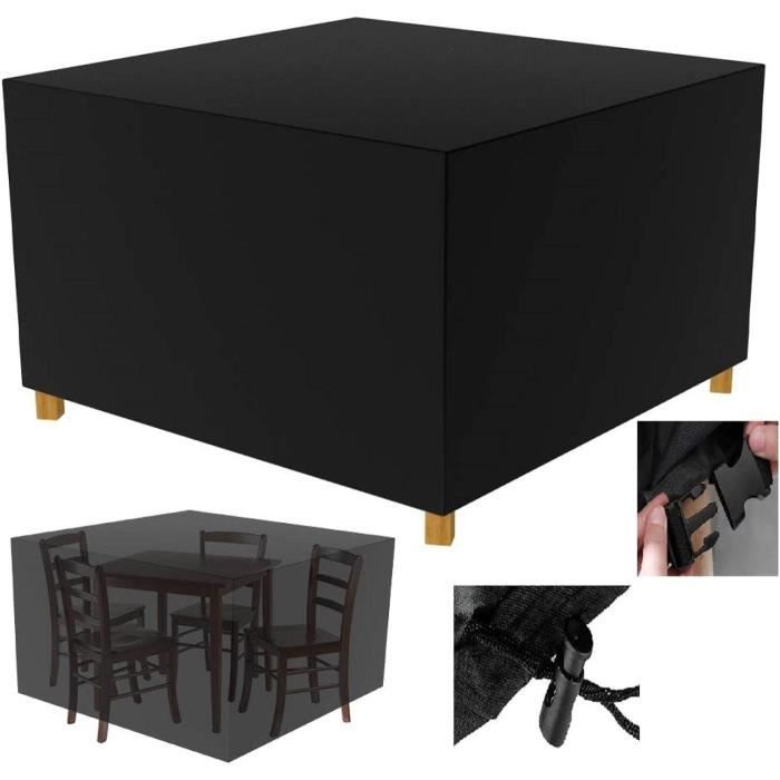 Housse Table De Jardin, 90x90x90cm Bâche Salon De Jardin Carré Housse
