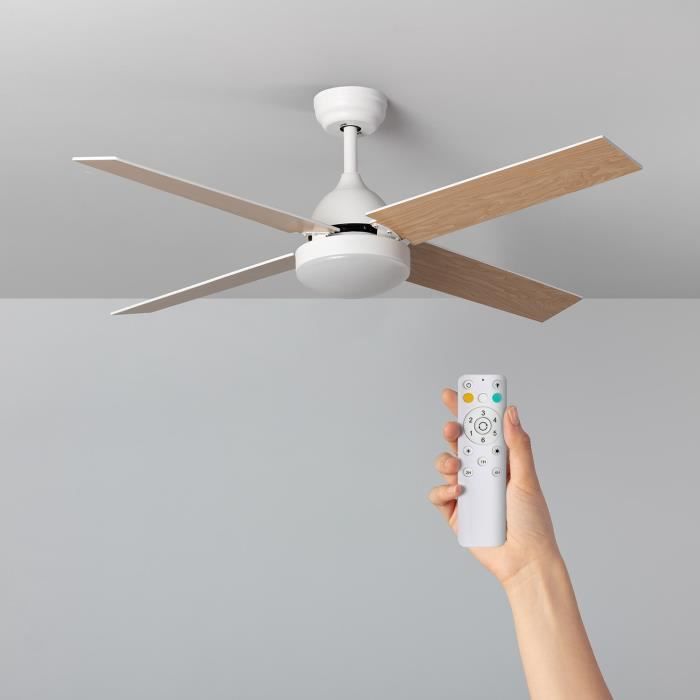 Ventilateur de plafond silencieux, Chula XL, IP44, SULION, bois massif | Leroy Merlin