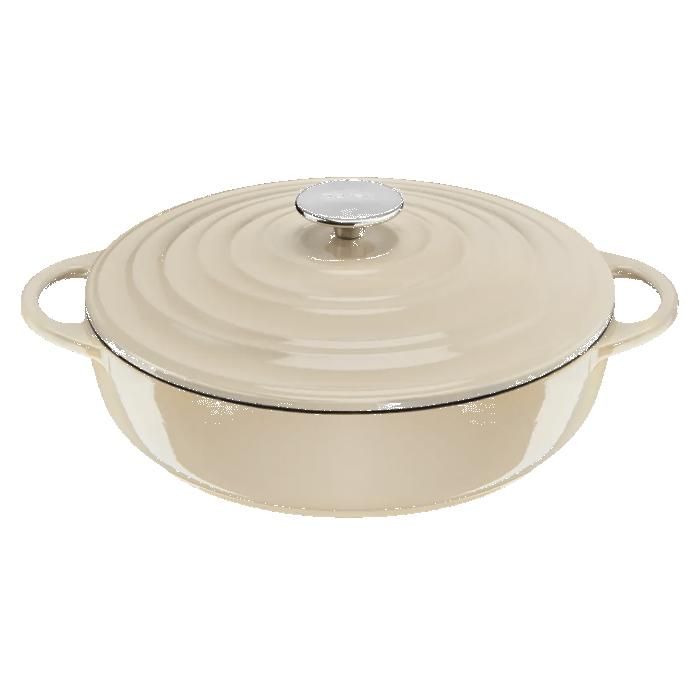 TEFAL SAUTEUSE - 28 CM LOV Sauteuse en fonte 28 cm Induction Four Démarche déco-conception Beige E2597205