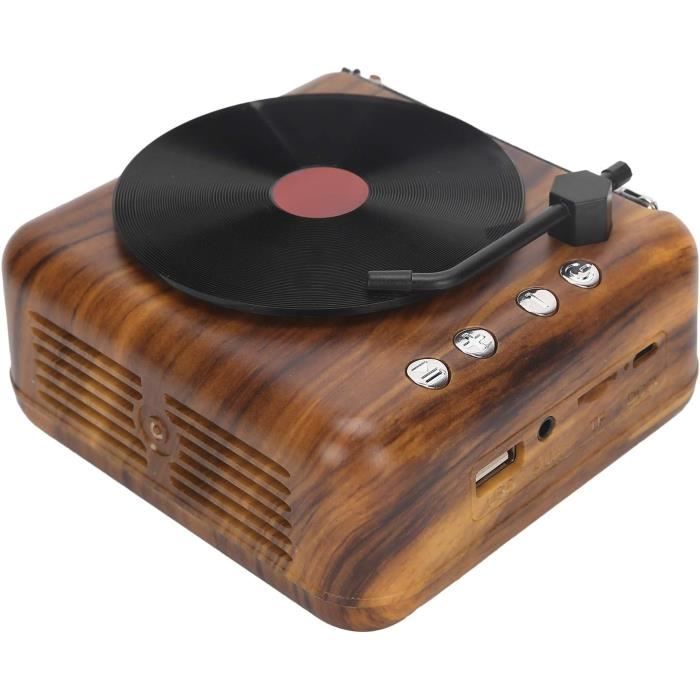 Mini Haut-Parleur Bluetooth - R909-A/C - Bois de Noyer - Radio AM/FM - Lecteur MP3 - 10h