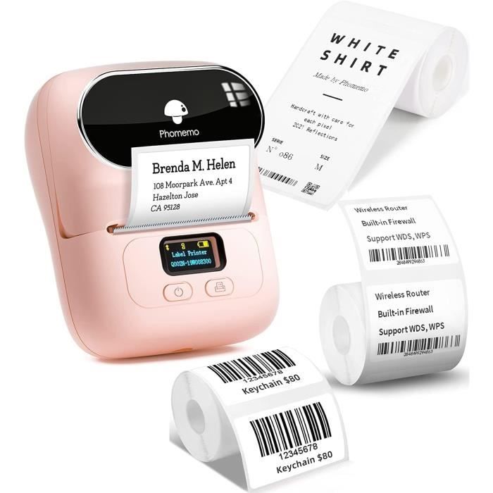 Étiqueteuse Bluetooth, Imprimante Etiquette Autocollante, Mini Imprimante Portable Thermique Étiqueteuse Bluetooth, Imprimante Etiquette Autocollante, Mini Imprimante Portable Thermique