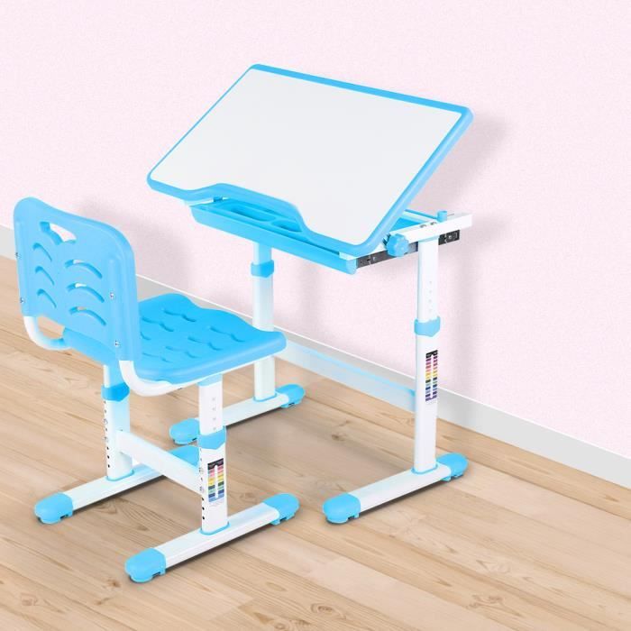 DREAMADE Bureau Enfants, Table D'Étude Avec Chaise, Étagère