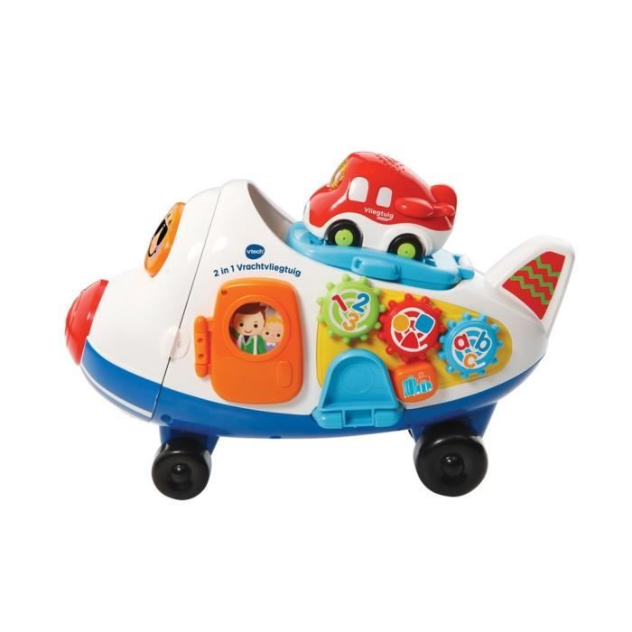 jeu apprentissage bébé VTech Toet Toet 2in1 avion cargo