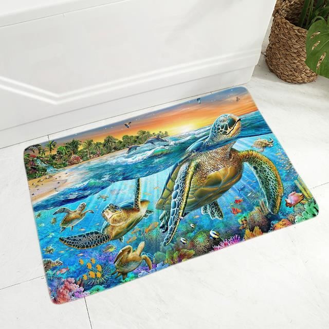 Lot De 9 Tapis Puzzle Monde Marin 30 Cm - Mousse EVA éducatif, Antidérapant, Lavable, Pour Enfant
