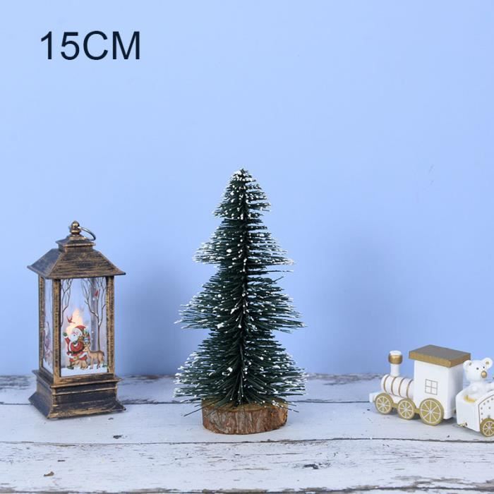 SAPIN DE NOEL,B01Petit sapin de noël, petit arbre de pin artificiel, paysage de neige de Sisal