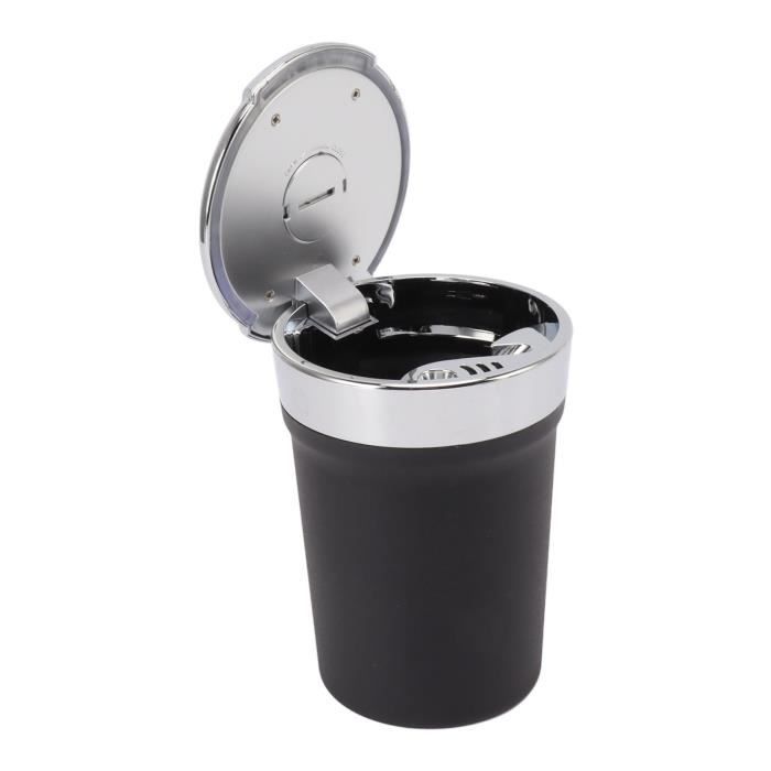 AISIBO Lot de 2 mini poubelles avec couvercle pour voiture, bureau, maison, chambre à coucher (noir AISIBO Lot de 2 mini poubelles avec couvercle pour voiture, bureau, maison, chambre à coucher (noir