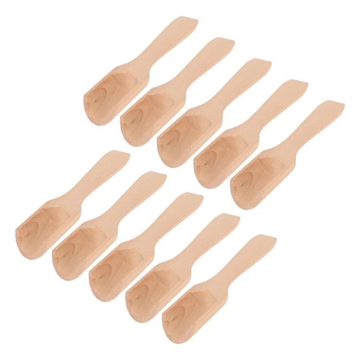 4pcs Mini Cuillères En Bois D'Acacia, Cuillères à Grains De Café