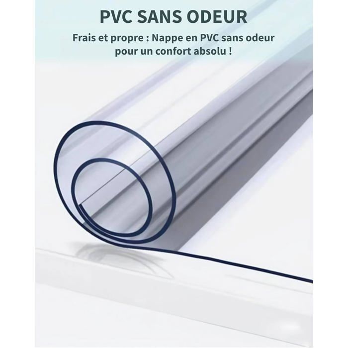 Sous-main Transparent PVC Antidérapant | Nappe De Protection Découpable Pour Bureau, Table
