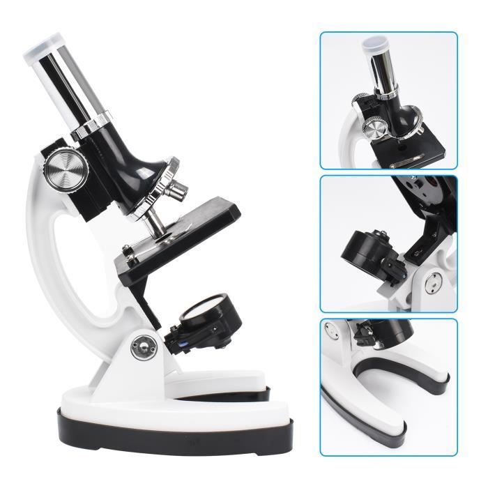 Ensemble de microscope avec accessoires Kit 100x-1200x Enfants