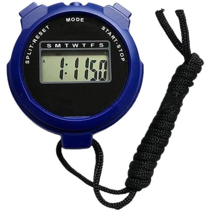 Chronometre Sports, Minuterie numerique etanche Chronometre avec Cordon,  Grand ecran LCD Minuterie de Poche pour l'entraînement ,317