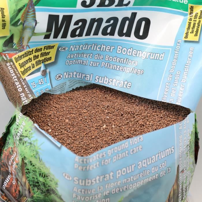 Substrat de sol pour aquarium Manado. Le sac de 5 litres : JBL JBL  animalerie - botanic®