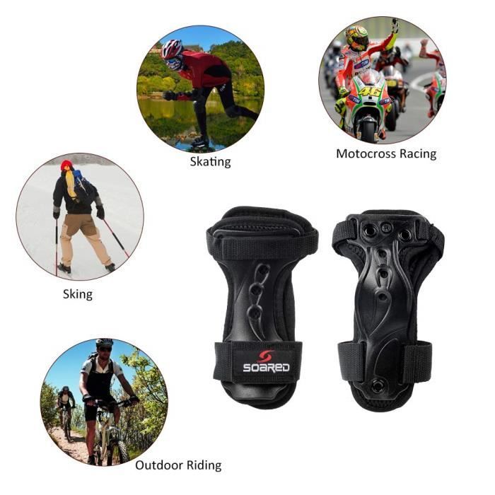 1 paire de protège-poignets pour patinage à roulettes, skateboard, équipement de protection pour adultes, enfants et jeunes (L