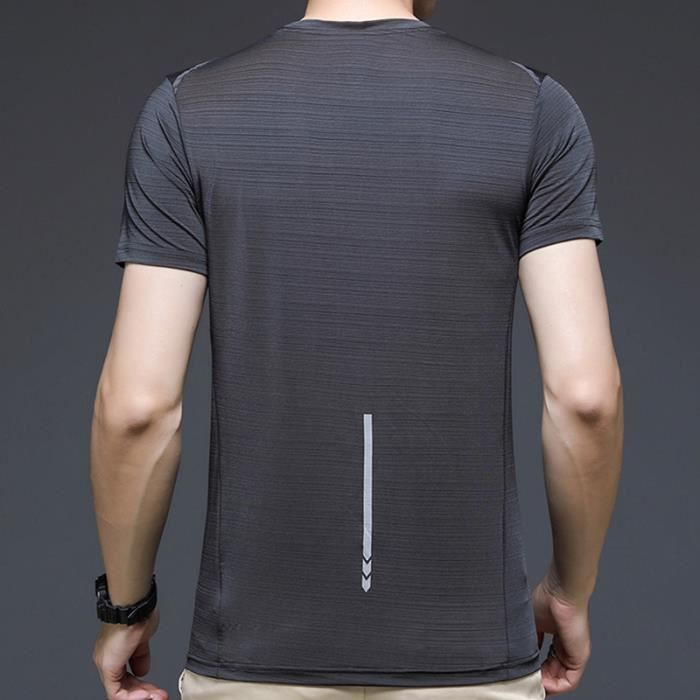 Gaiatiger - Pack De 3 T-shirts Sport Homme | Respirant, Séchage Rapide | Idéal Fitness, Running | Bandes Réfléchissantes