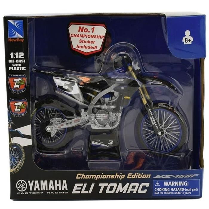 Moto Miniature Eli Tomac #3 YZ450F 1:12 Scale Yamaha Factory Race Team  Replica New Ray - Cdiscount Jeux - Jouets