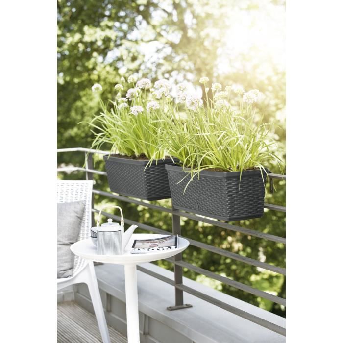 Relaxdays Jardinière En Métal - Jardinière De Balcon - Jardinière Allongée - Vintage