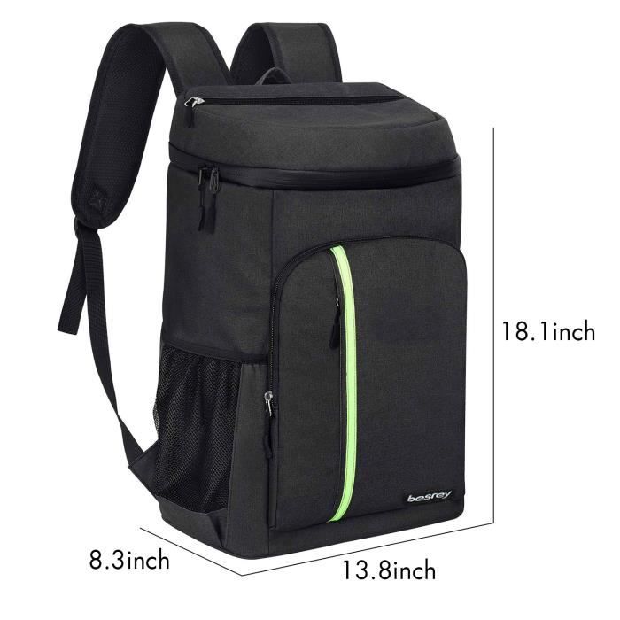 Sac à dos isotherme 2 en 1 de 27 l - Grand sac isotherme - Anti-fuite -  Avec compartiment isotherme - Idéal pour les pique-niques, les excursions à  la plage, la randonnée