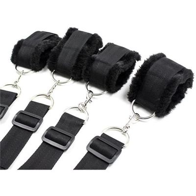 Menottes Ajustables OUCH Pour SM & Bondage - Velvet Et Ventouses