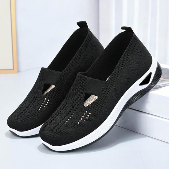Baskets Orthopédiques Femme - Sans Lacets, Respirantes, Semelle Souple - Pour Confort Quotidien