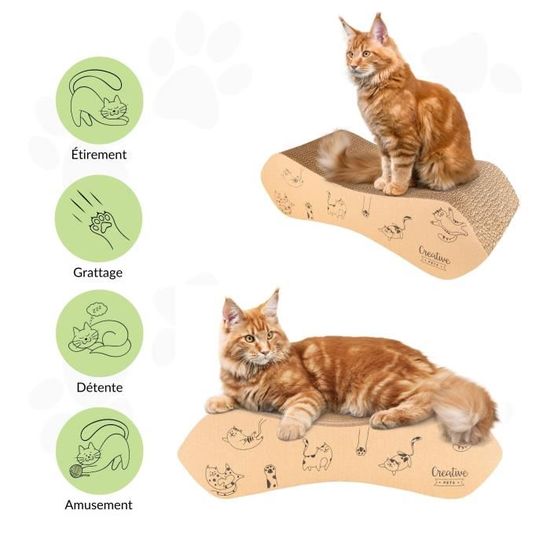 Griffoir,Planche à Gratter En Carton Pour Chat,papier Ondulé,résistant Aux Griffes,lit De Salon