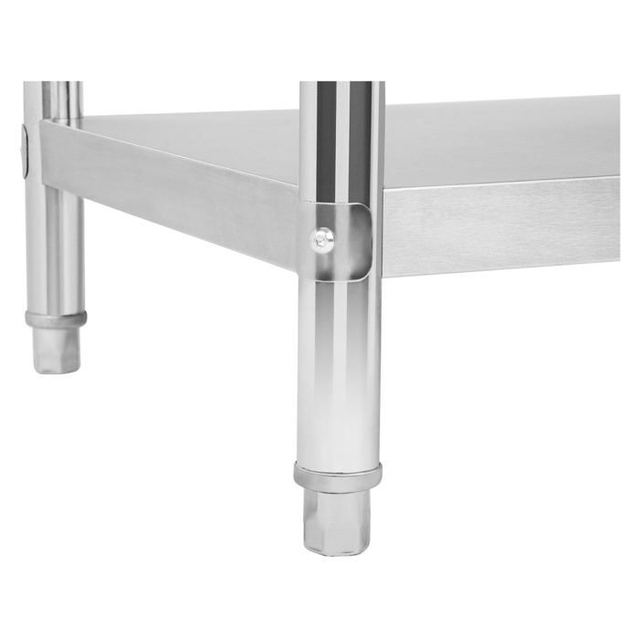 Wiltec – Table de travail en acier inoxydable 120 x 60 x 145 cm – Charge 120 kg