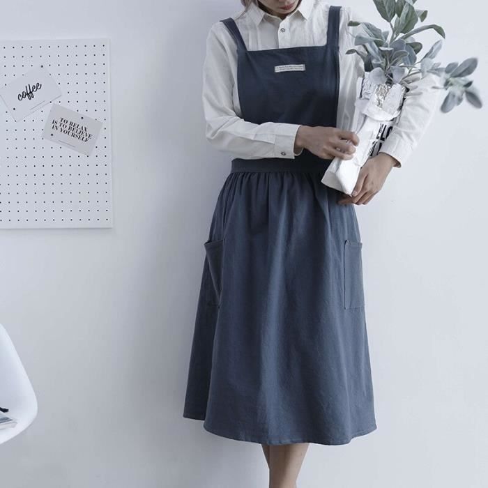 Tablier en coton pour femmes adultes robe de Chef p tissier