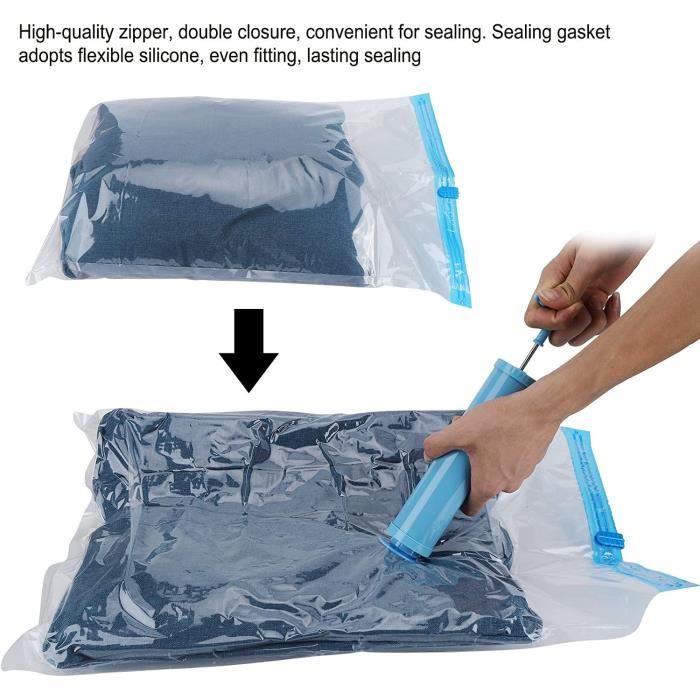 Sac de compression sous vide épaississant transparent 6 pièces sac de  rangement pour vêtements de couette