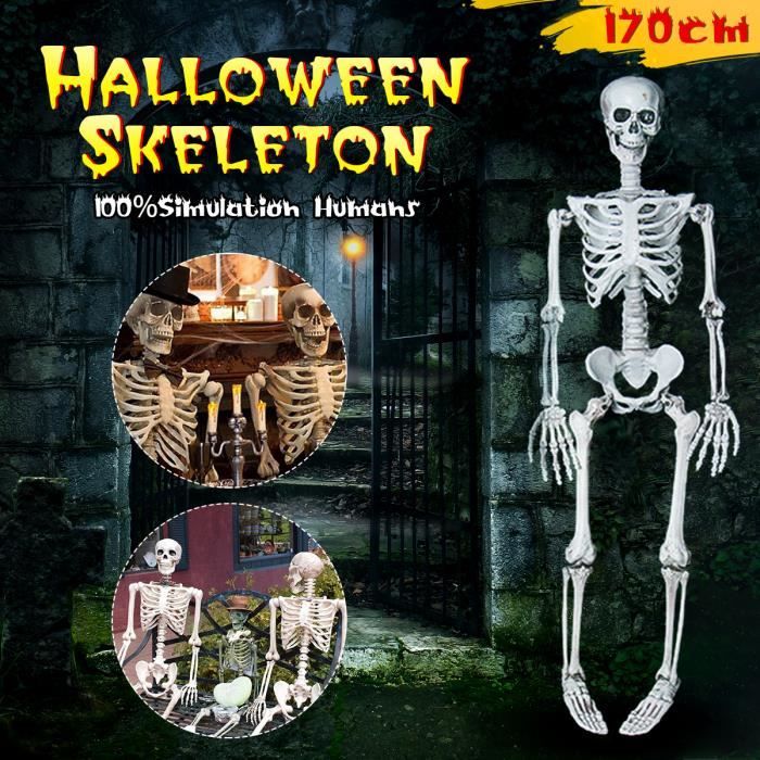 Déco pendante Halloween Squelette tête en bas (140cm) -  -  100% belge - Déguisements - Tenues de Carnaval - Créations des Ballons -  Fête Thématiques