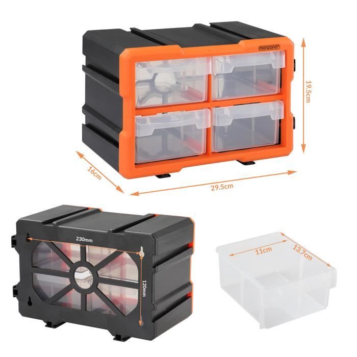 Boîte De Rangement Télescopique Transparente Pour Embouts De Forets Et Outils - Plastique, Portable