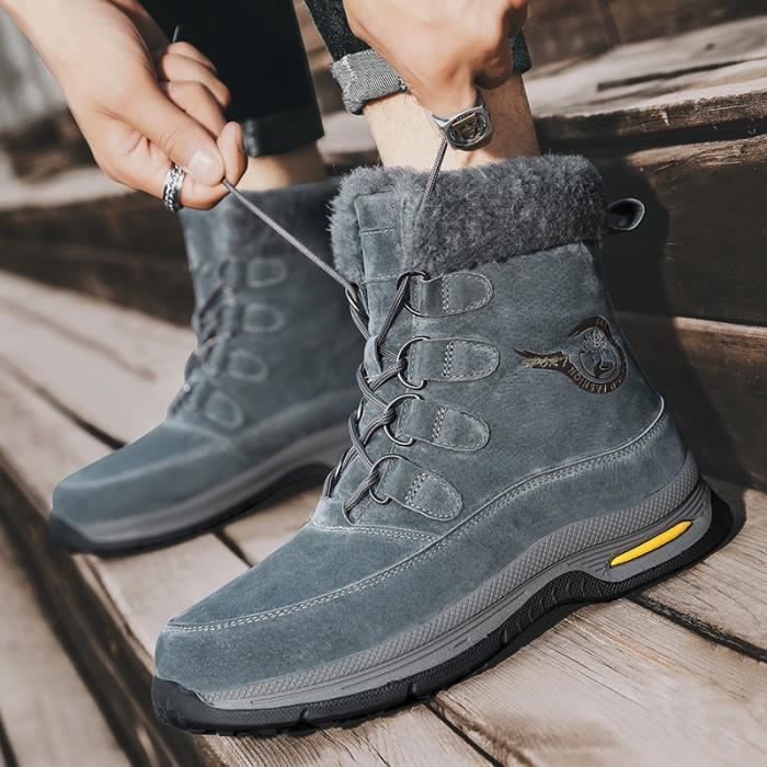 Bottes courtes pour hommes ZGEER Semelle paisse et polaire