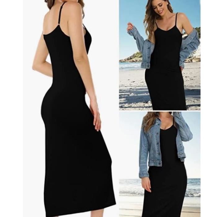 Jupon long noir sous robe 2025