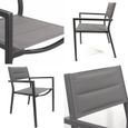 Lot de 6 Chaises de jardin Exterieur empilable Fauteuil Terrasse en aluminium-3