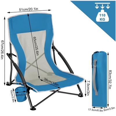 WOLTU Chaise de Camping Fauteuil de Pêche Pliable avec Appui-tête, Porte- gobelet, Poche de Rangement, Sac de Transport pour Randonnée, Pique-Nique, Charge 150 kg, Gris WOLTU Chaise de Camping Fauteuil de Pêche Pliable avec Appui-tête, Porte- gobelet, Poche de Rangement, Sac de Transport pour Randonnée, Pique-Nique, Charge 150 kg, Gris